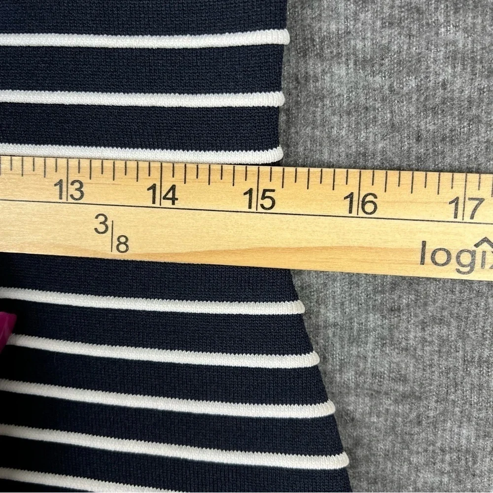Michael Kors Ottoman Stripe Navy Bodycon Dress Women's Size Large